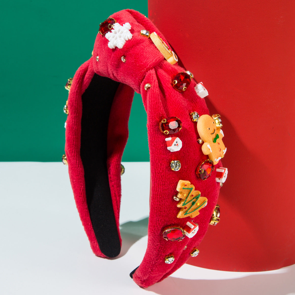 Wholesale New Flannel Christmas Diamond-encrusted Snowflake Headband